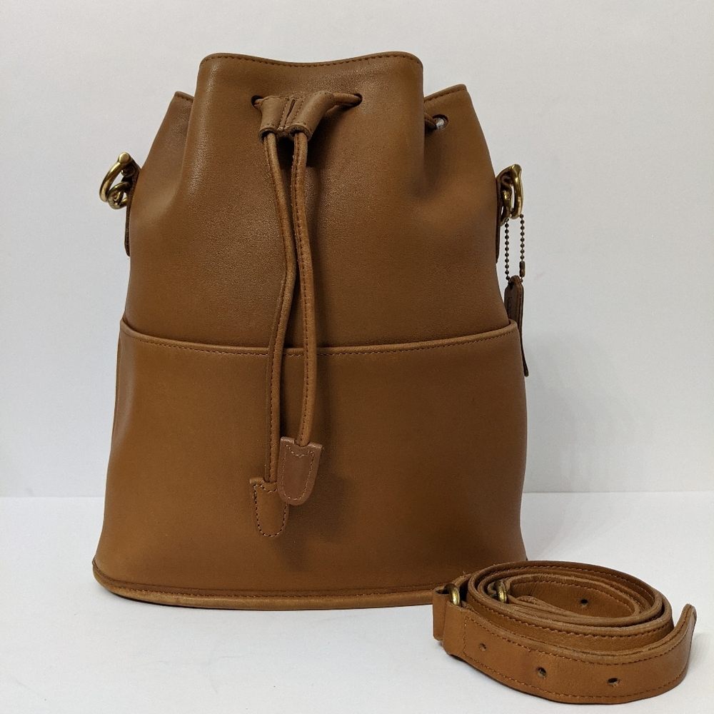 Vintage Coach Equestrian Drawstring Bucket